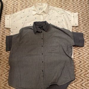 Lot of 2 Madewell courier button down collared shirts